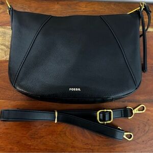 Fossil Skylar Crossbody Bag - Genuine Leather - Black - Excellent Condition